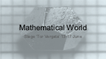 Mathematical World - Stage Estivo 2016 - Copertina